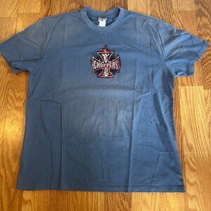 NEW West Coast Choppers Shirt Blue Fade Mens Large And XL